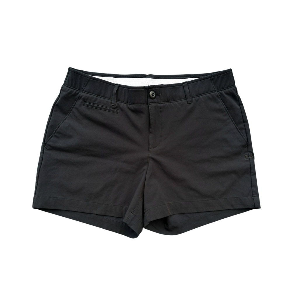 Under Armour Womens Links Golf Shorts Black Fitted Size 8 1293832-001